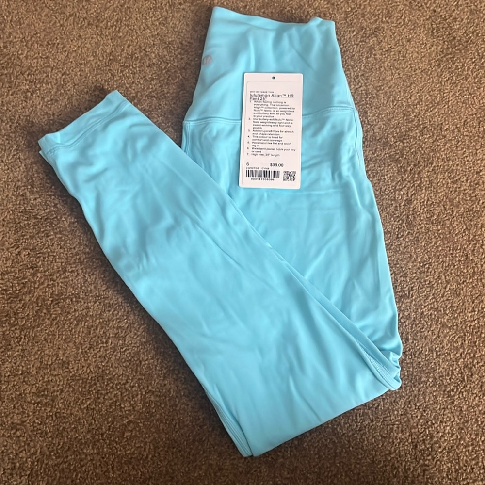 lululemon Align™ HR Pant 25” - Cyan Blue Size 6